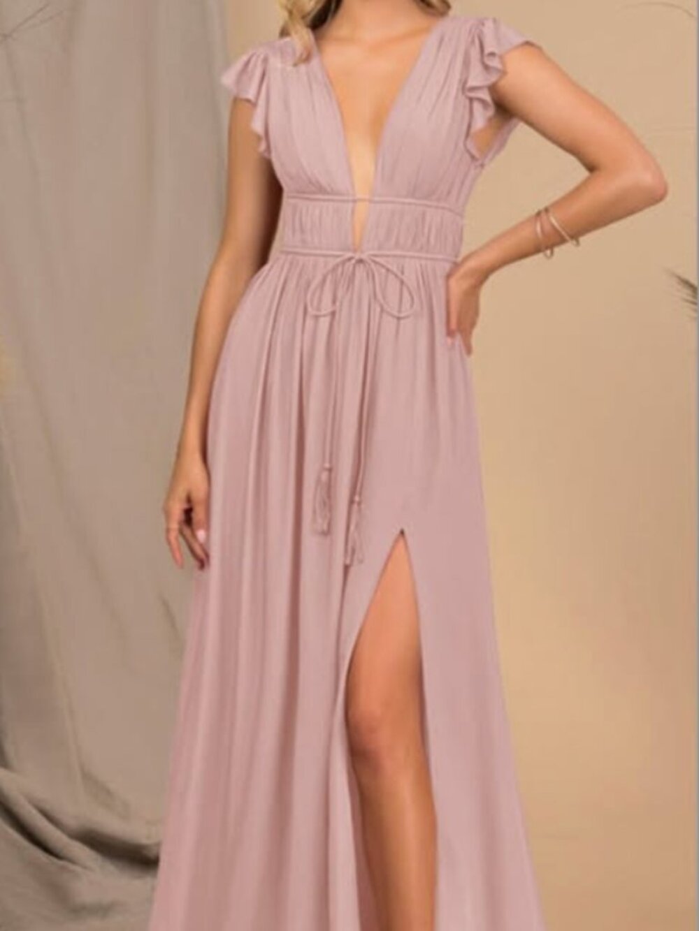 Dusty rose/pink Azazie Dress